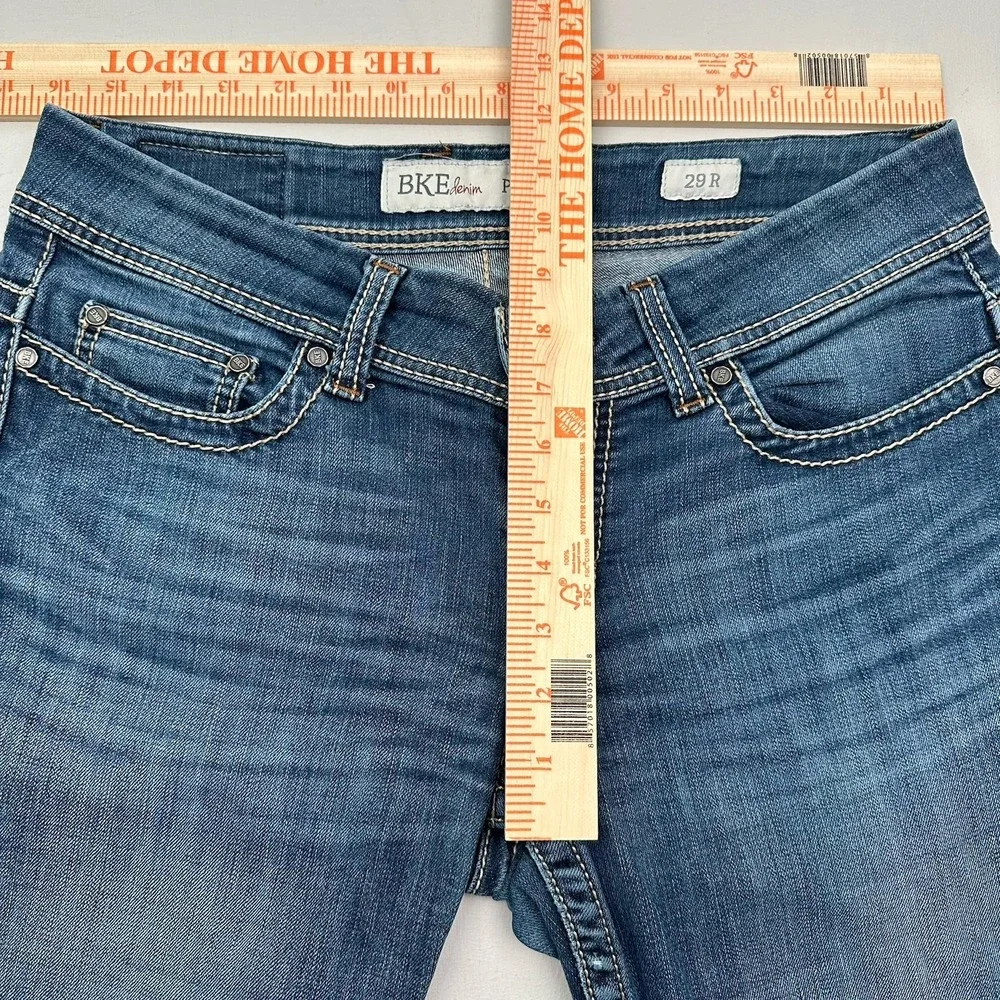 BKE Payton Bootcut  Stretch Jeans Women's 29 R 29x31.5 Blue Dark Wash Mid Rise